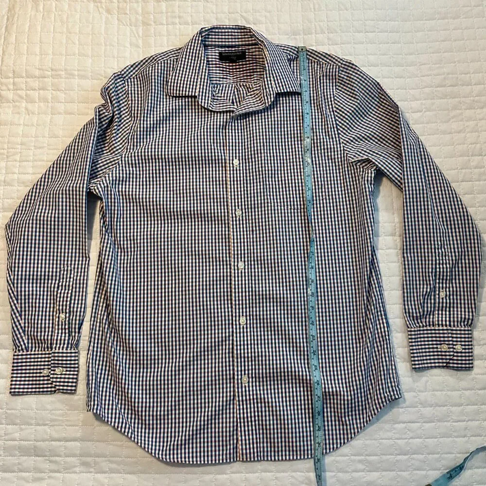 Banana Republic Lot of 2 Men's Long Sleeve Plaid Button Down Shirts Size Large
